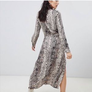 ASOS Stradivarius double split collared Maxi